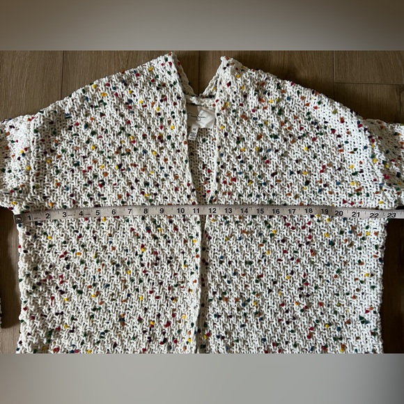 JESSICA SIMPSON Oversized Confetti Long Sleeve Cardigan EUC - Picture 5 of 8